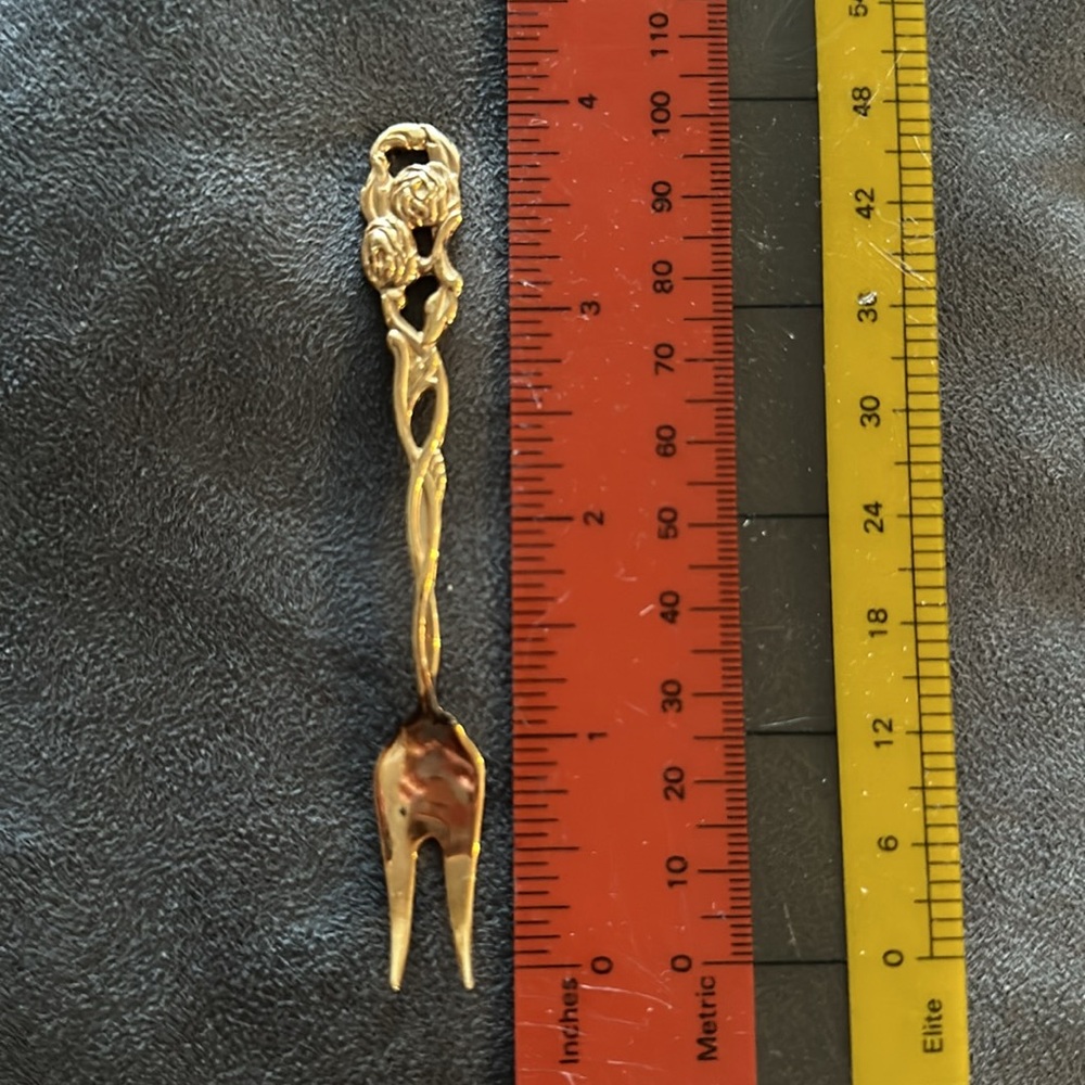 VINTAGE STAMPED NILS JOHAN E.R.NS. ALP. ORNATE COCKTAIL FORK